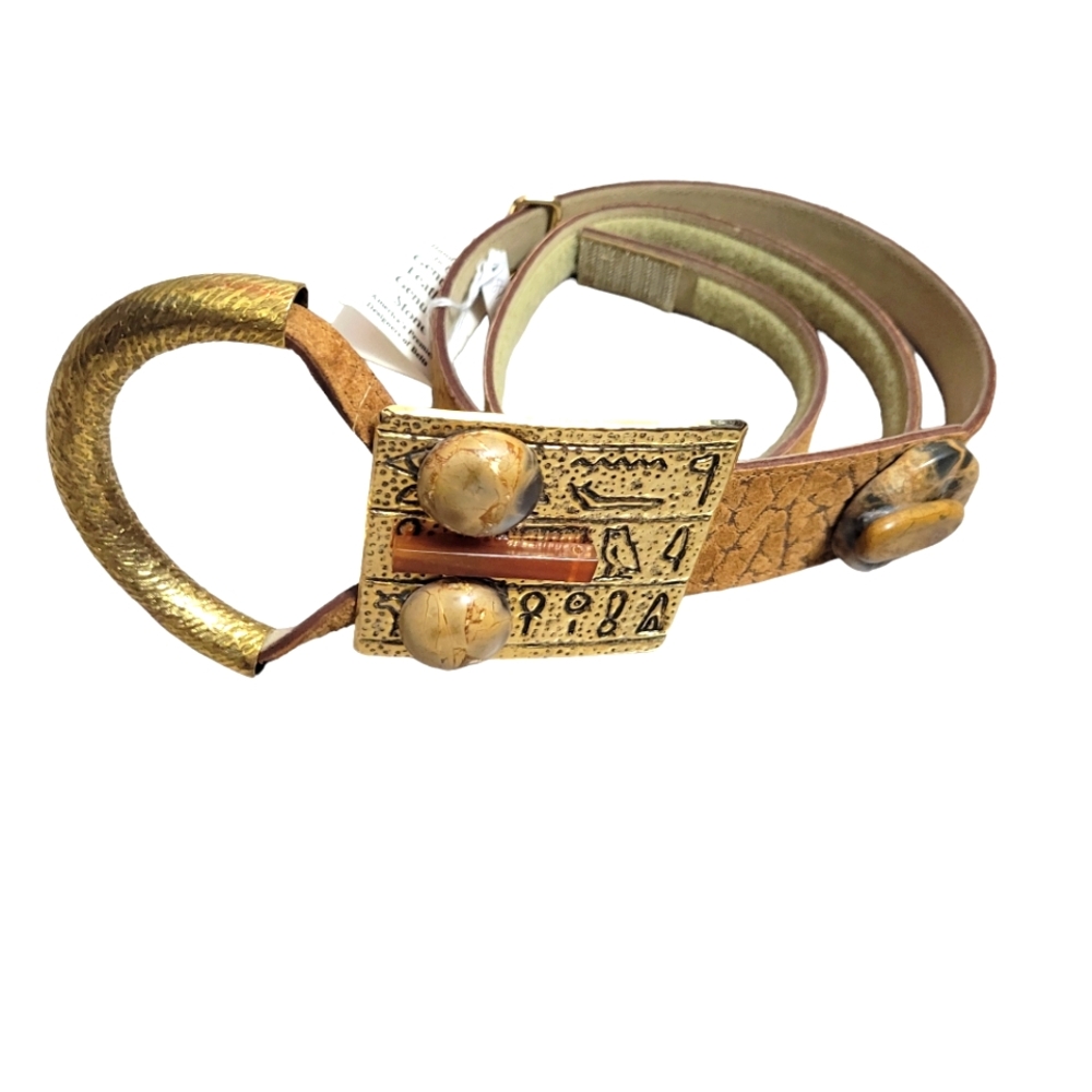ANTHONY ALEXANDER BELT SL861-MBO -GENUINE LEATHER/STONE